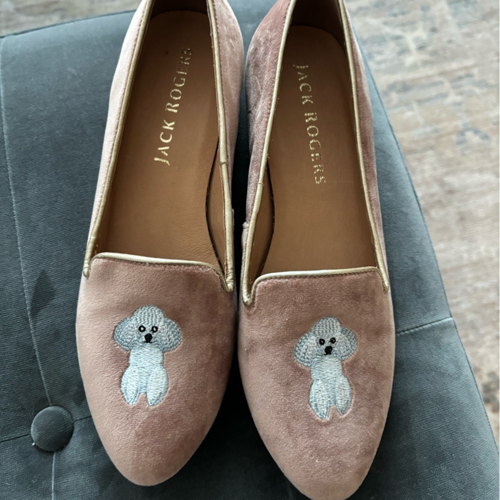 EUC. SOLD OUT Jack Rogers Poodle velvet loafer 7.5